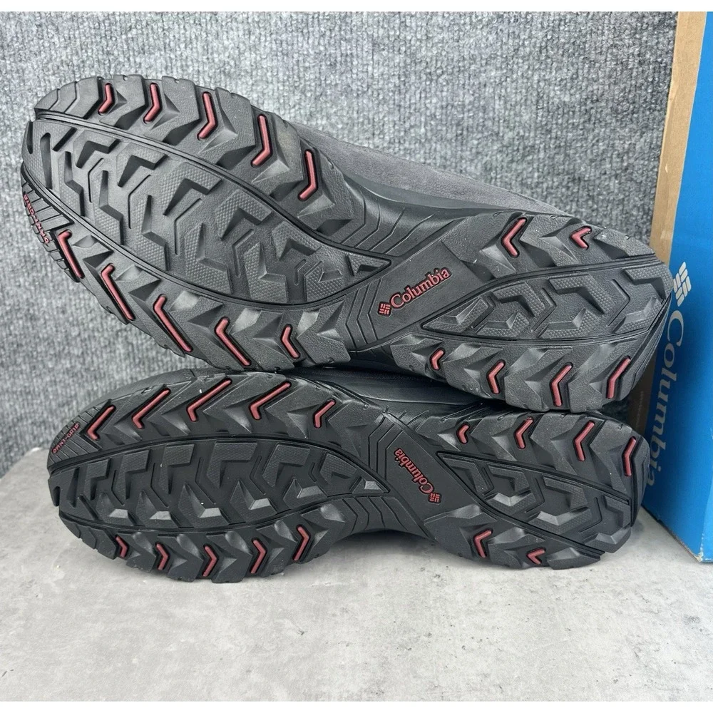 COLUMBIA CRESTWOOD MID WATERPROOF SIZE 14 Wide Men's- GRAPTHITE/DAREDEVIL